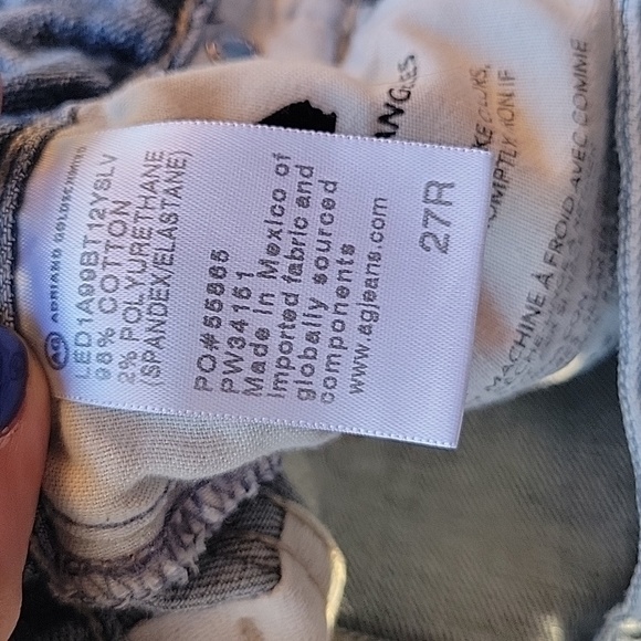 AG Adriano Goldschmied Size 27 Straight Leg High Rise Jeans - Picture 7 of 7